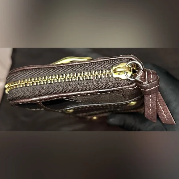 Coach Est. 1941 Rare Zoe Double Buckle Patchwork Leather Long Wallet EUC - Picture 12 of 16